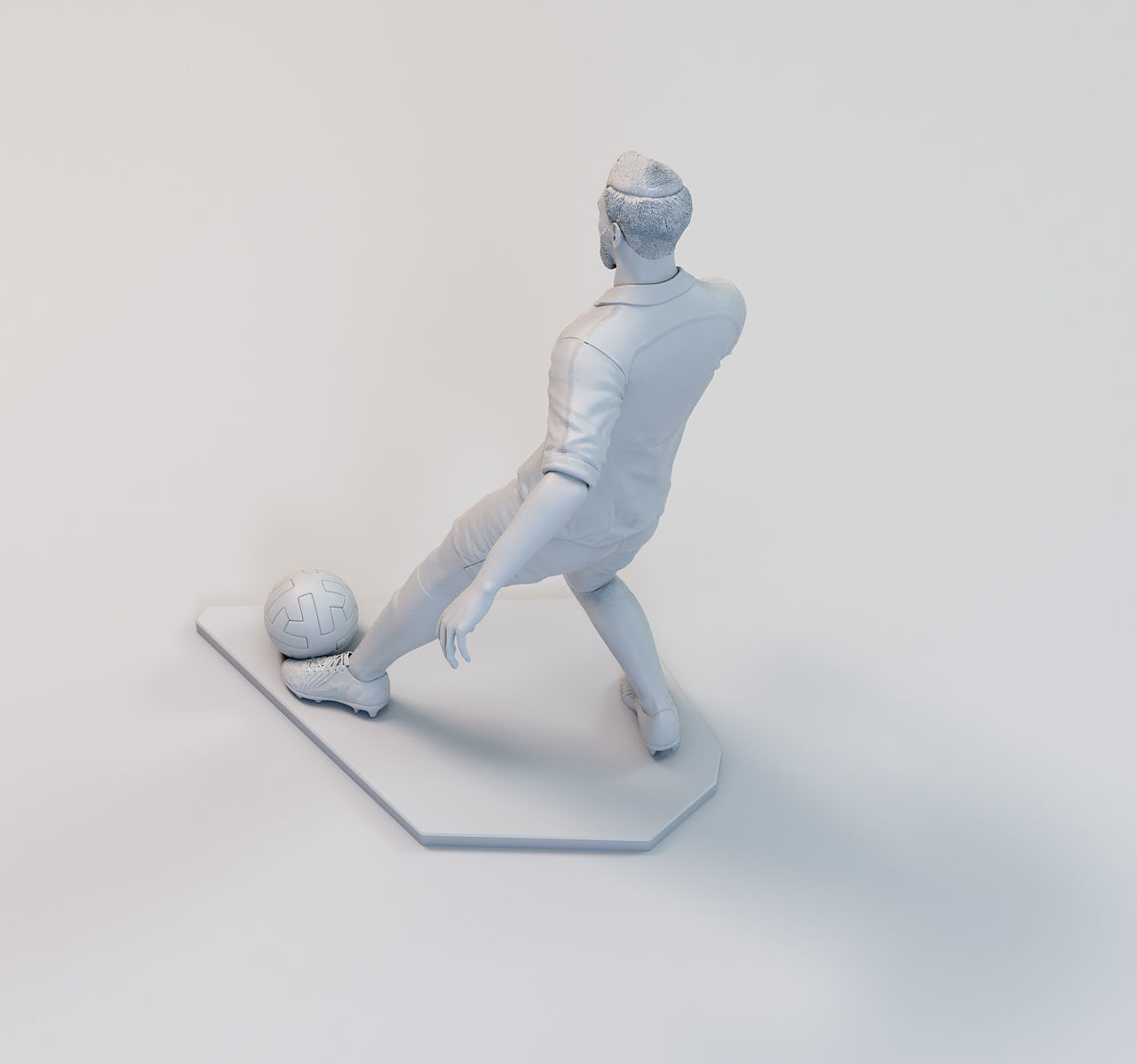 Footballer 03 Footstrike 01 STL 3D print model_9