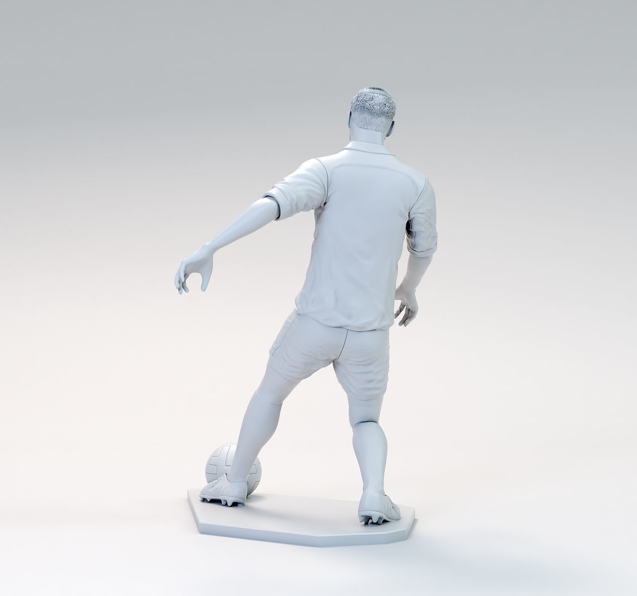 Footballer 03 Footstrike 01 STL 3D print model_5