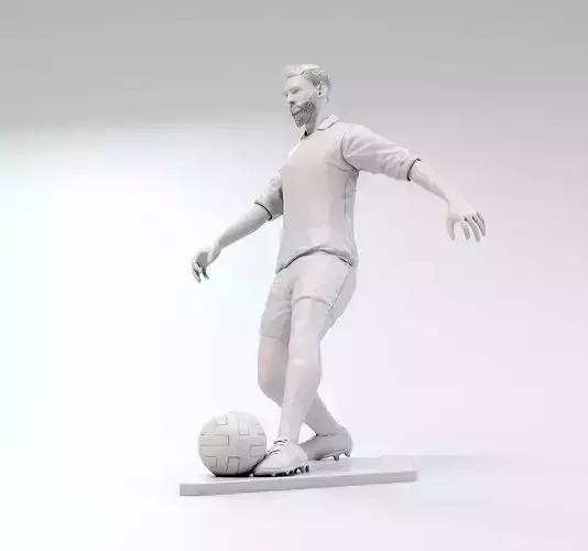 Footballer 03 Footstrike 01 STL 3D print model
