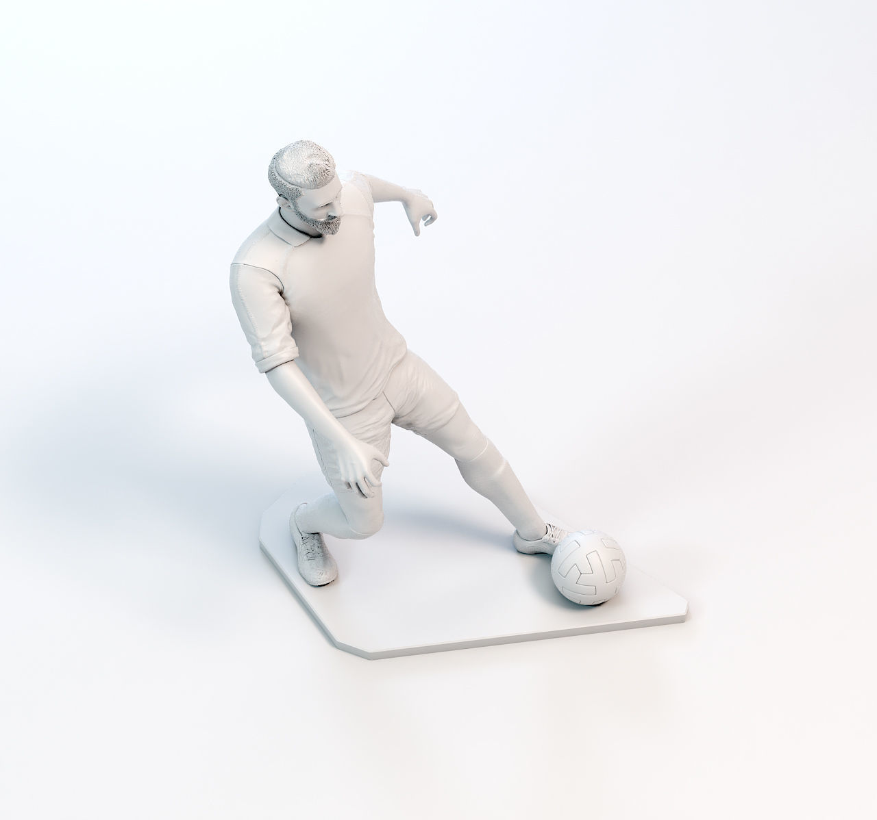 Footballer 03 Footstrike 01 STL 3D print model_8