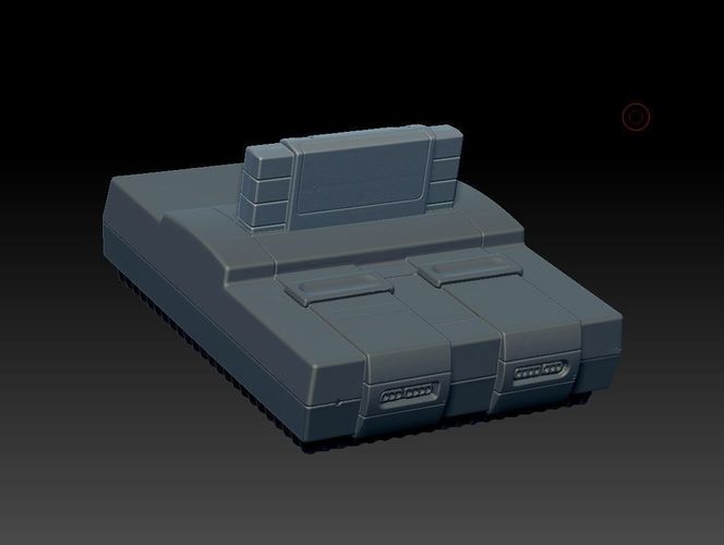 Super Nintendo SNES and Game 3D print model