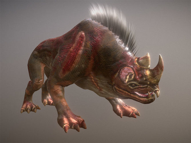 Underground Monster Low-poly 3D model
