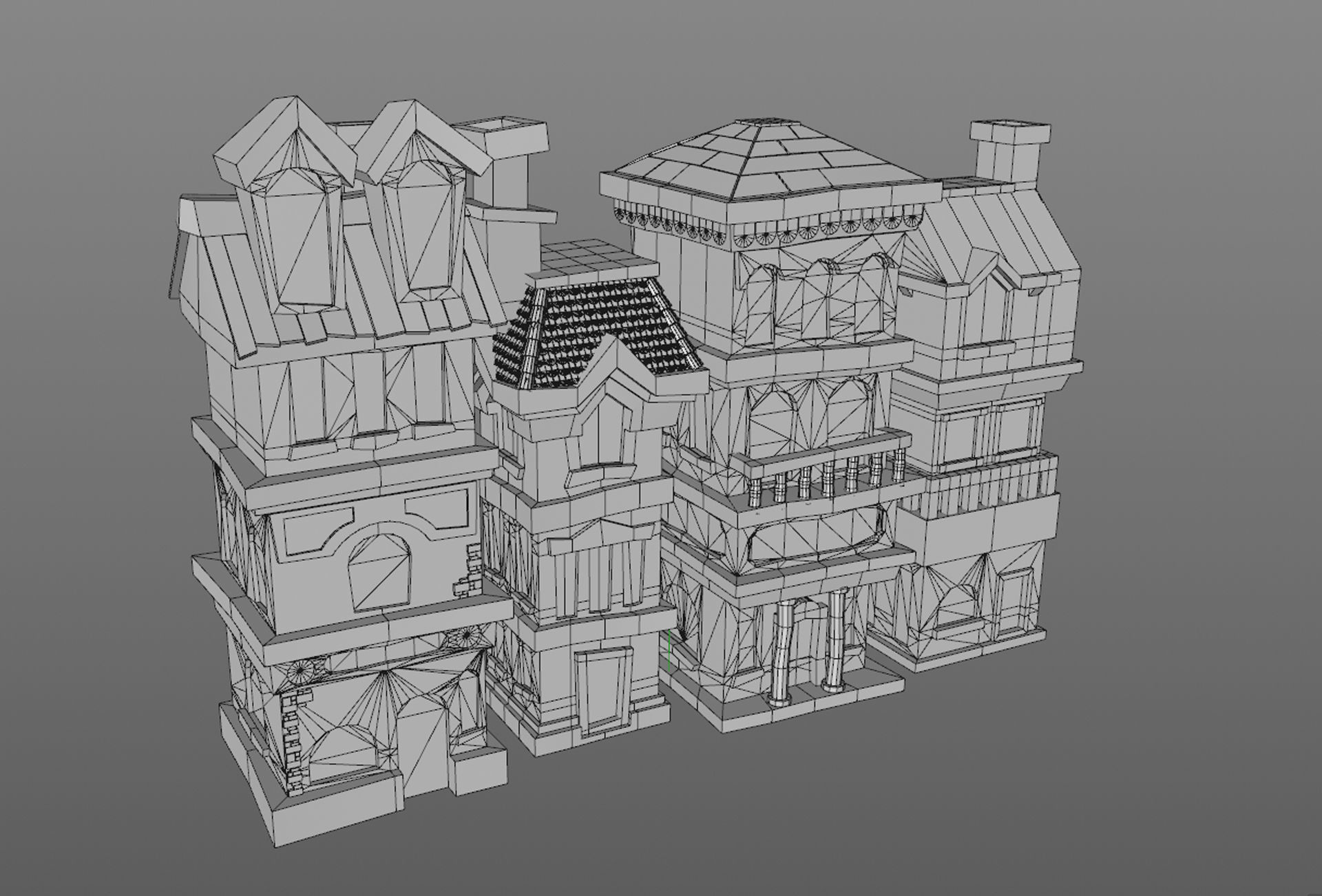 House street Low-poly 3D model_6