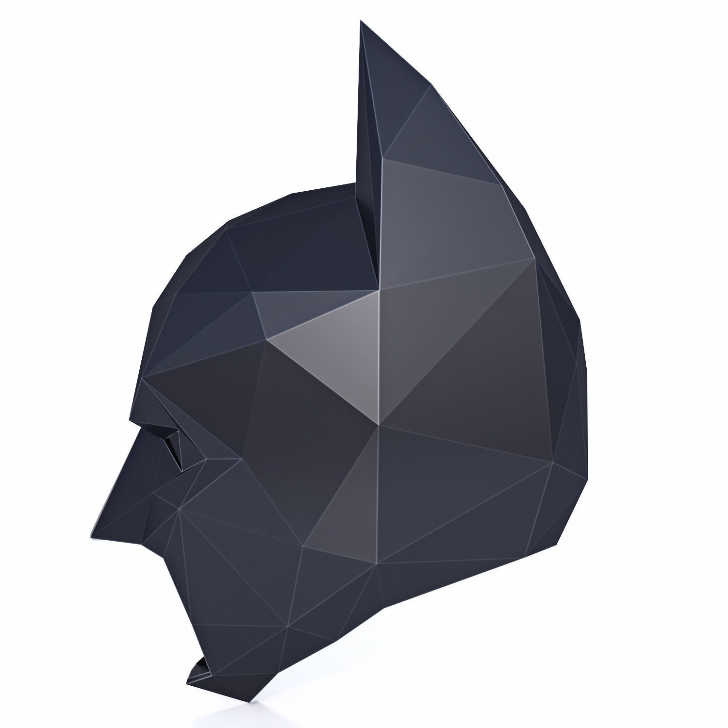 Batman Mask Low Poly v2 Low-poly 3D model_2