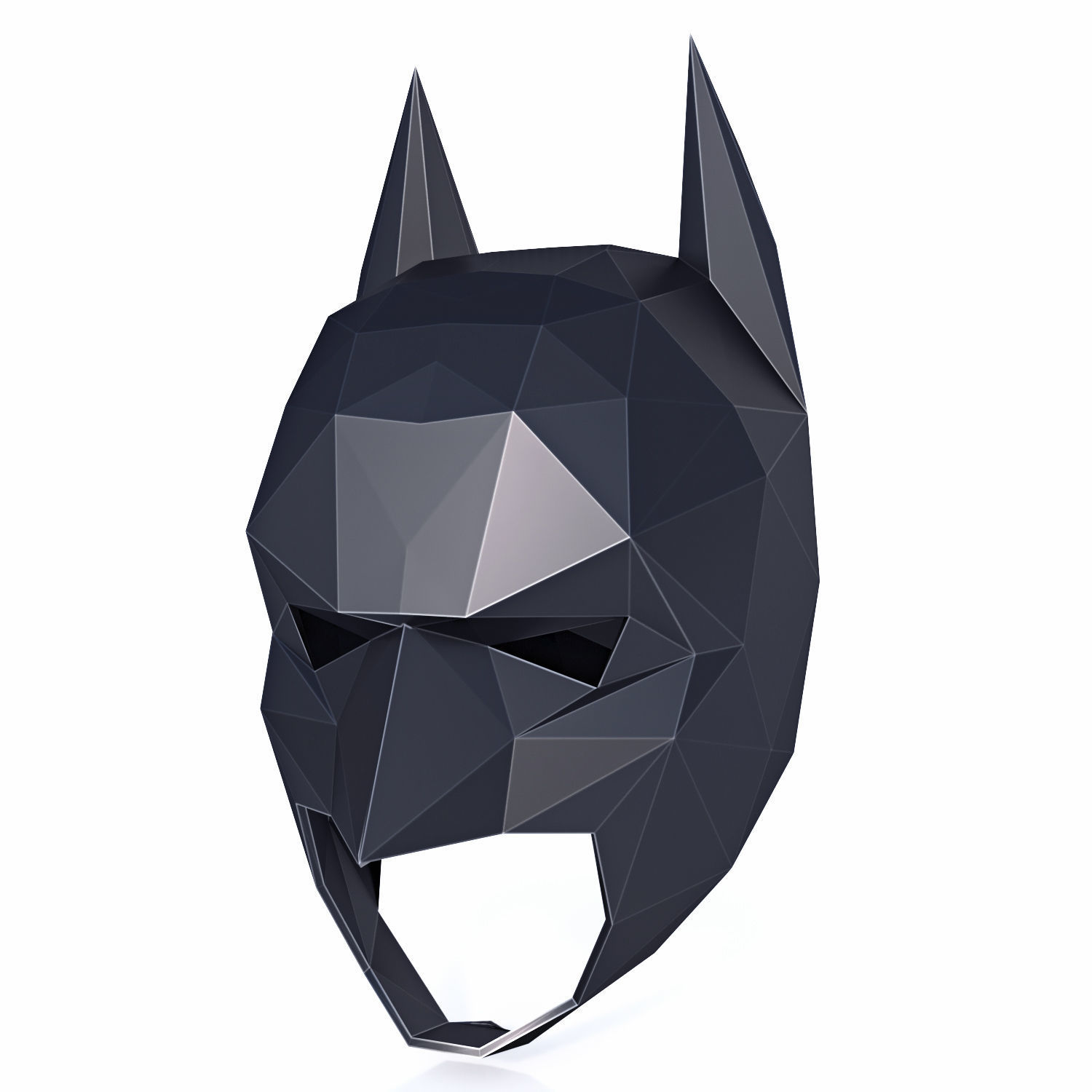 Batman Mask Low Poly v2 Low-poly 3D model_0