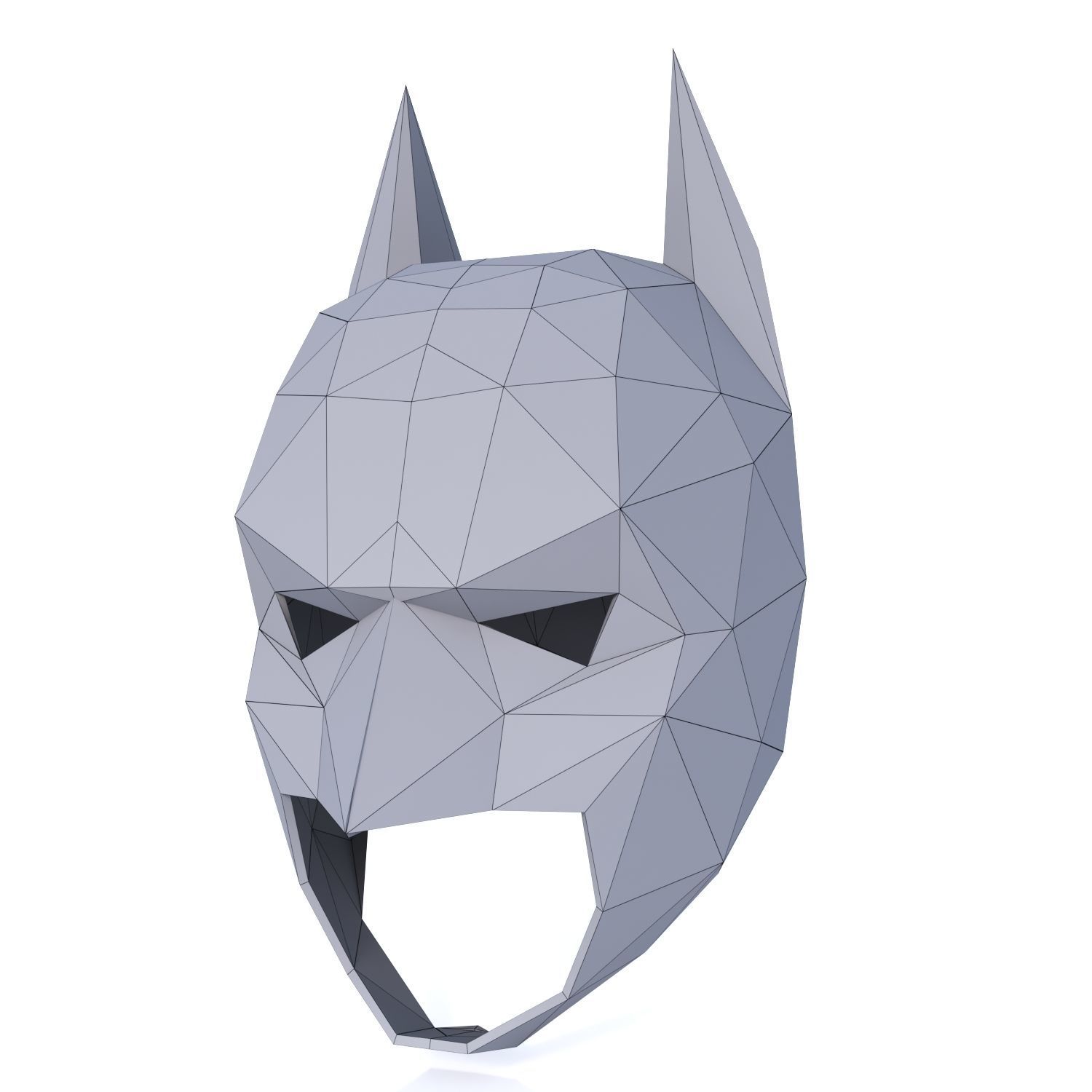 Batman Mask Low Poly v2 Low-poly 3D model_4