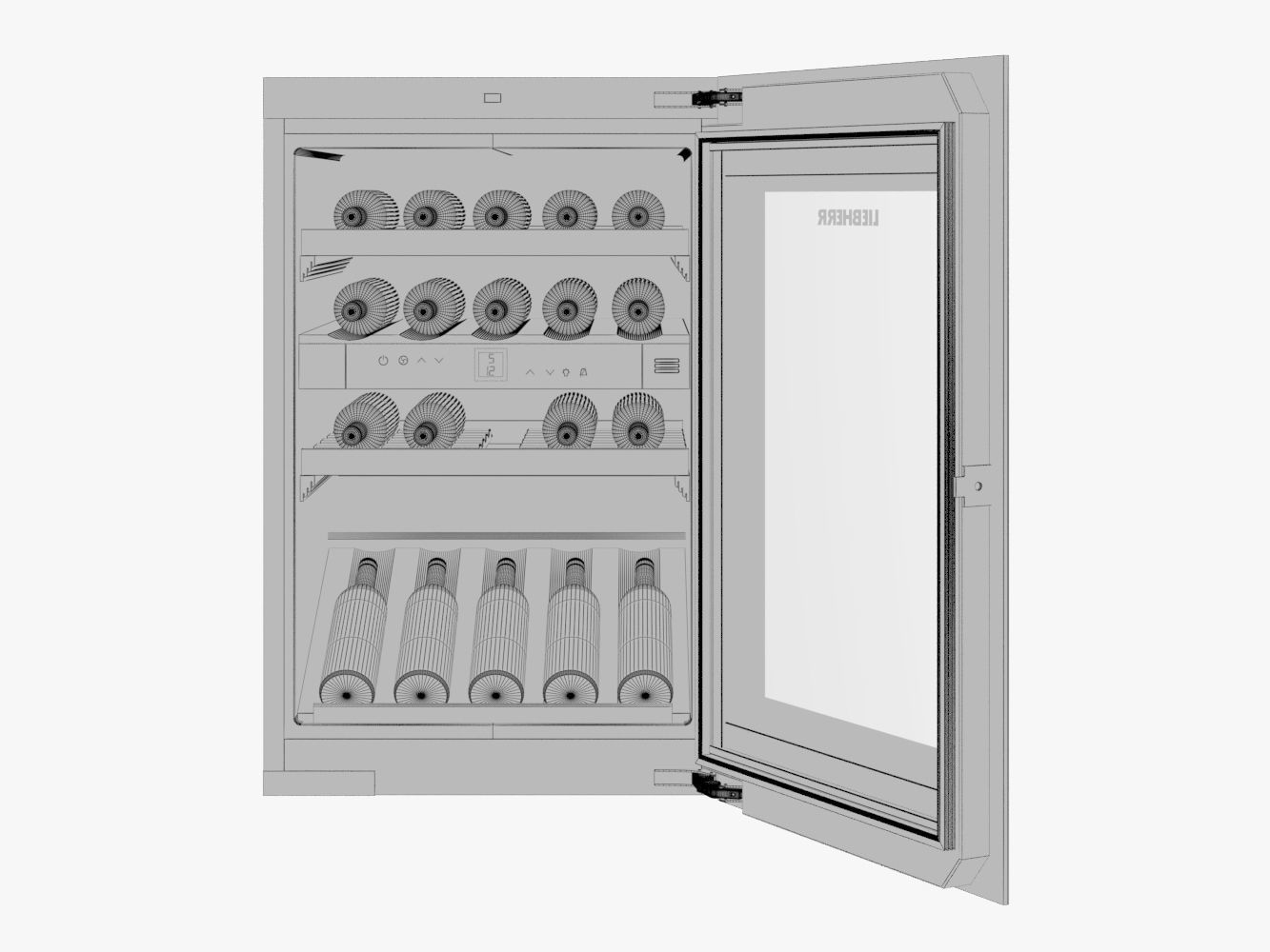 Liebherr wine cooler HWgb 3300 3D model_3