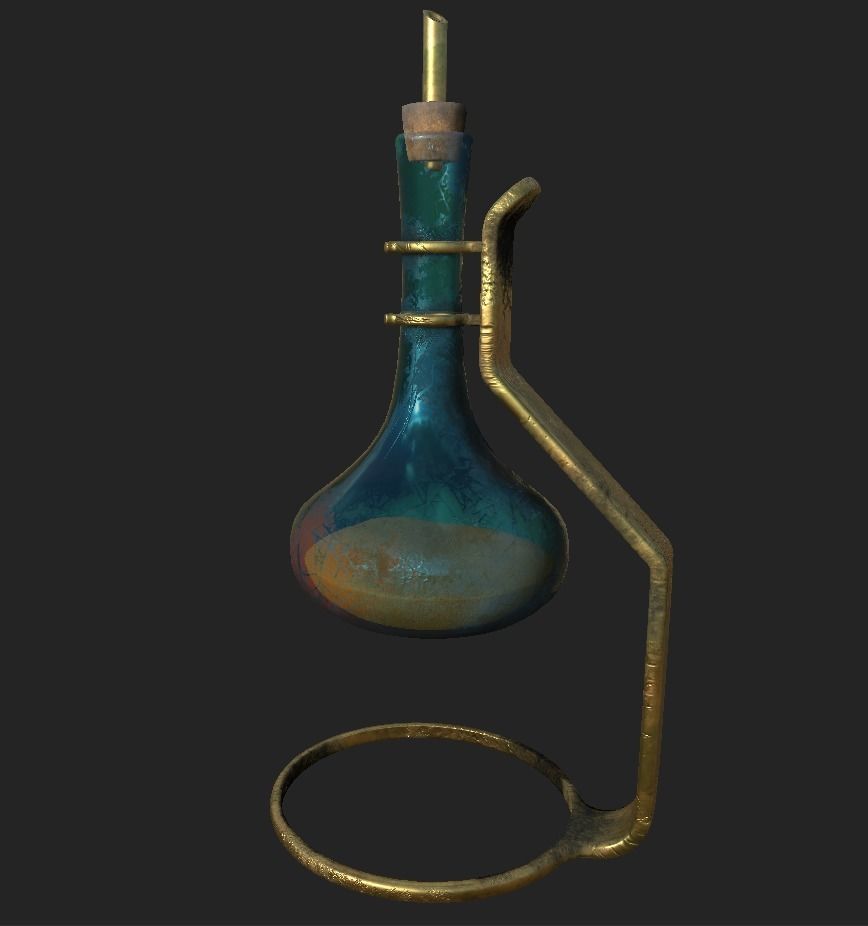jug on a stand PBR low poly Low-poly 3D model_1