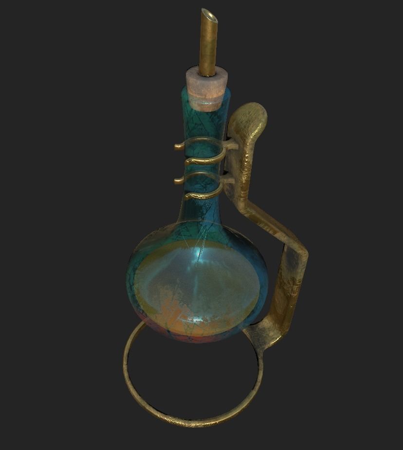 jug on a stand PBR low poly Low-poly 3D model_2
