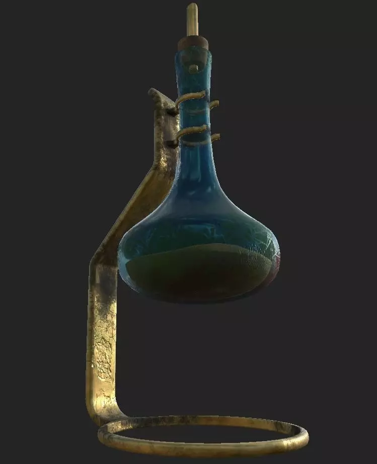 jug on a stand PBR low poly Low-poly 3D model_0