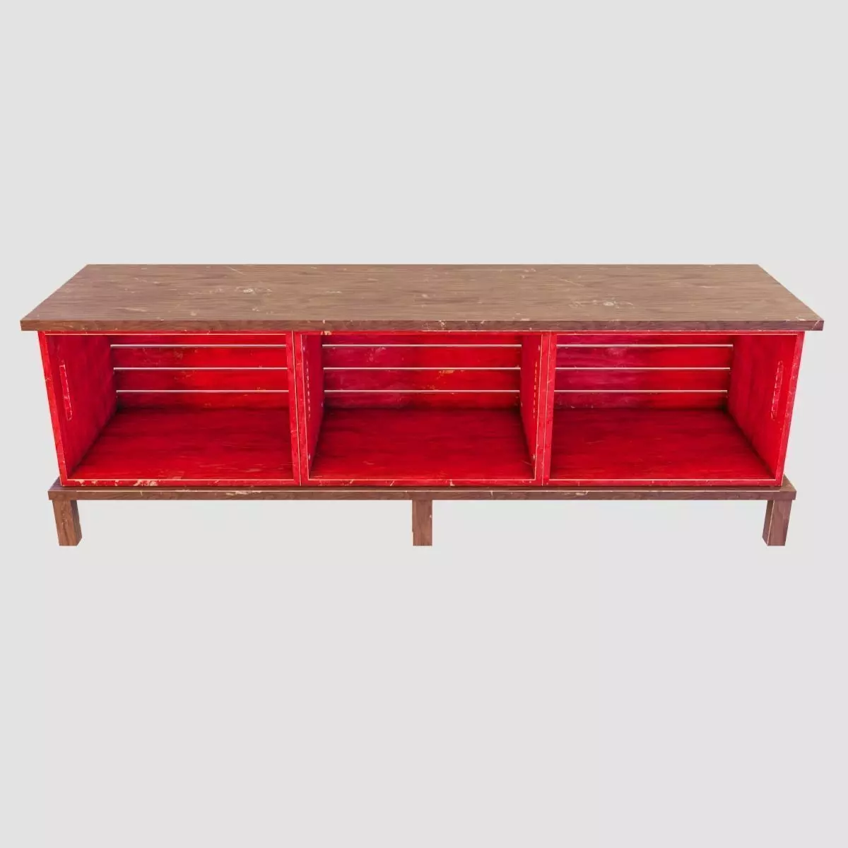 Repurposing Old Crates Low-poly 3D model