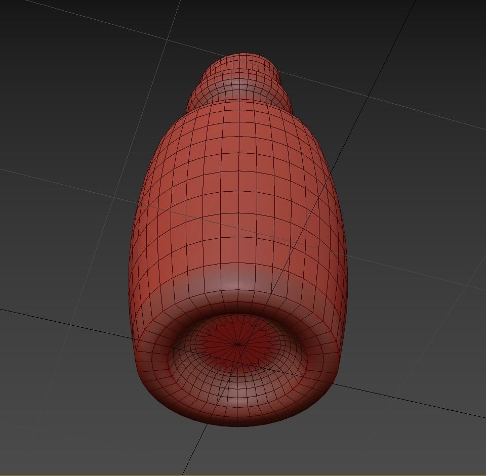 small clay bottle PBR low poly Low-poly 3D model_4