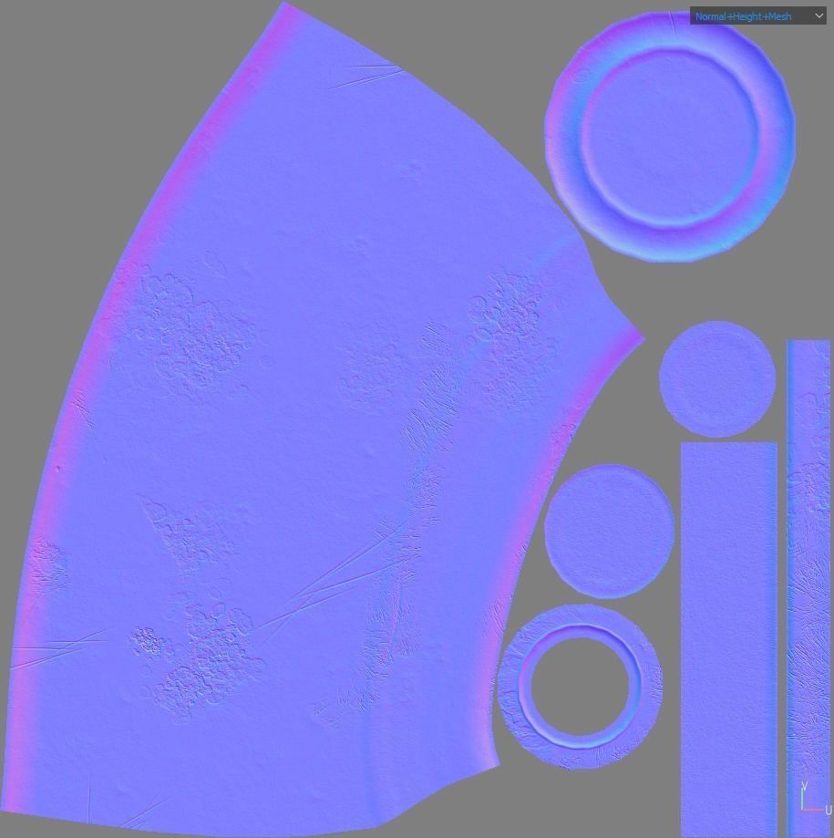 small clay bottle PBR low poly Low-poly 3D model_5