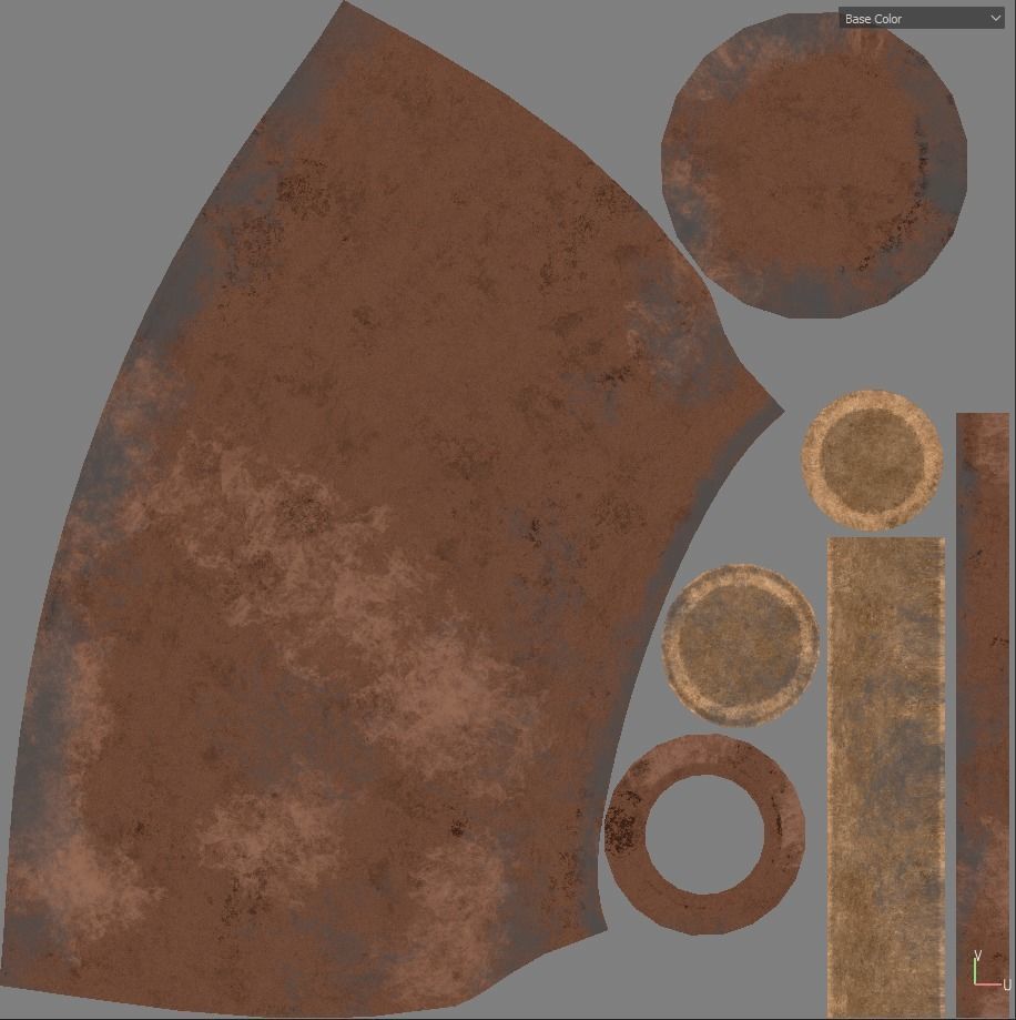 small clay bottle PBR low poly Low-poly 3D model_6