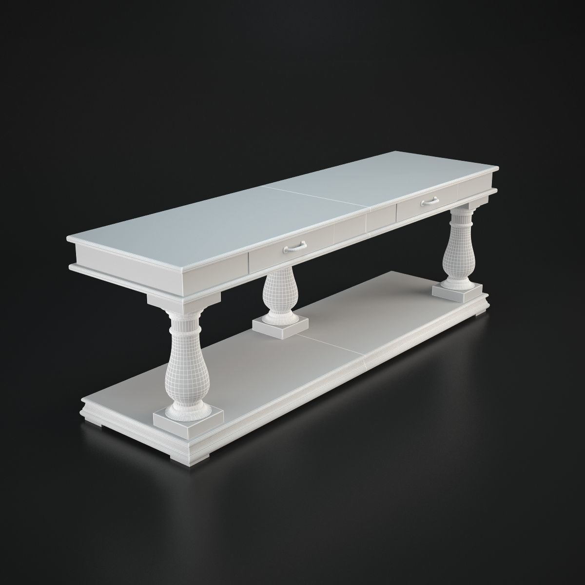 Salvage Baluster Console 3D model_7