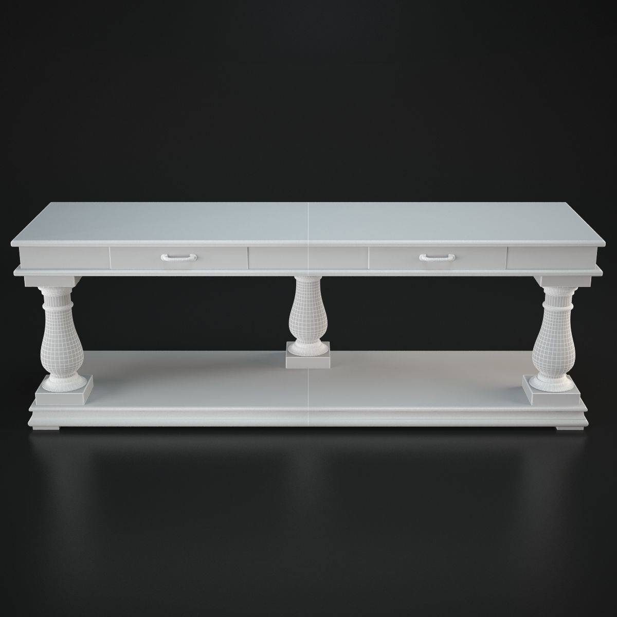 Salvage Baluster Console 3D model_5