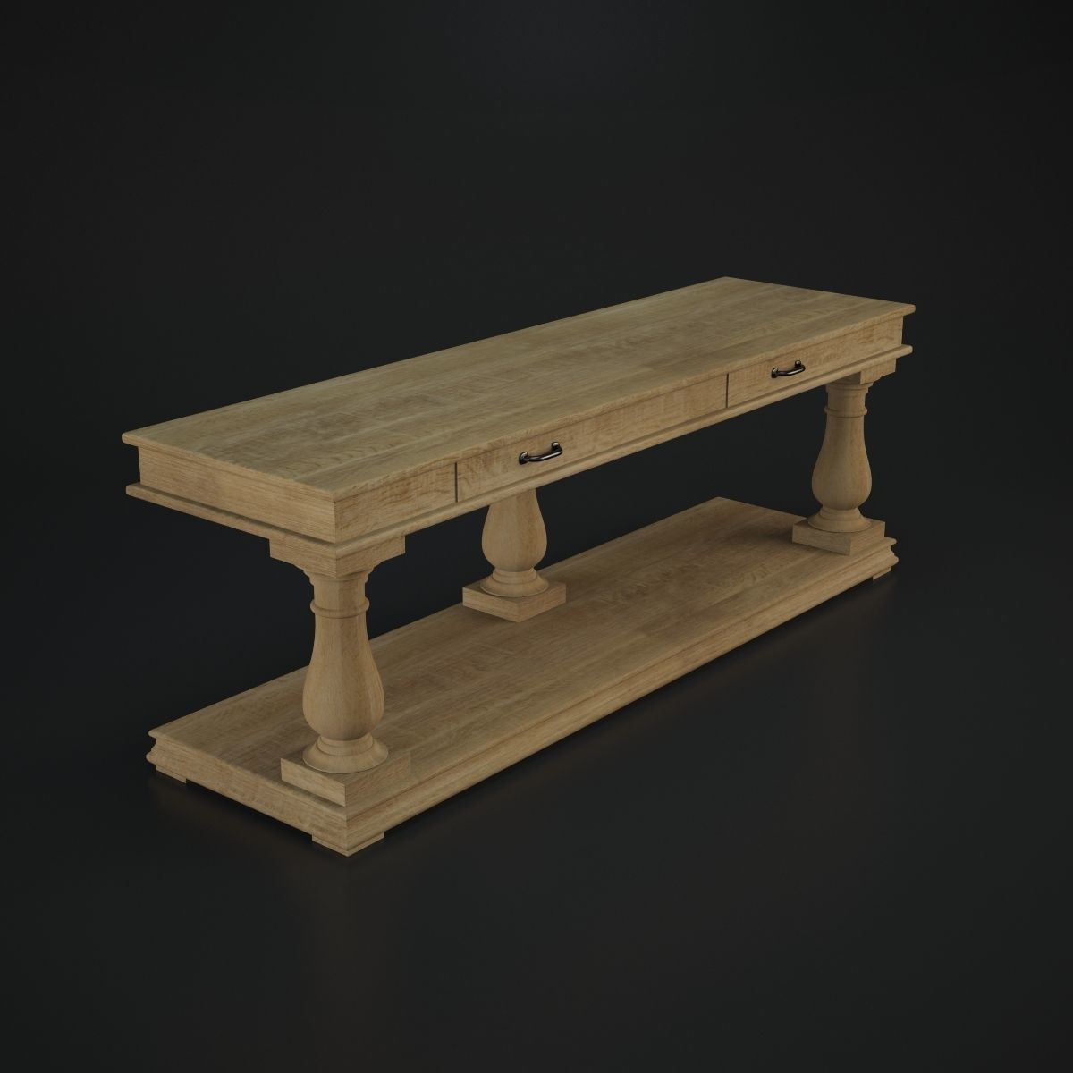 Salvage Baluster Console 3D model_2