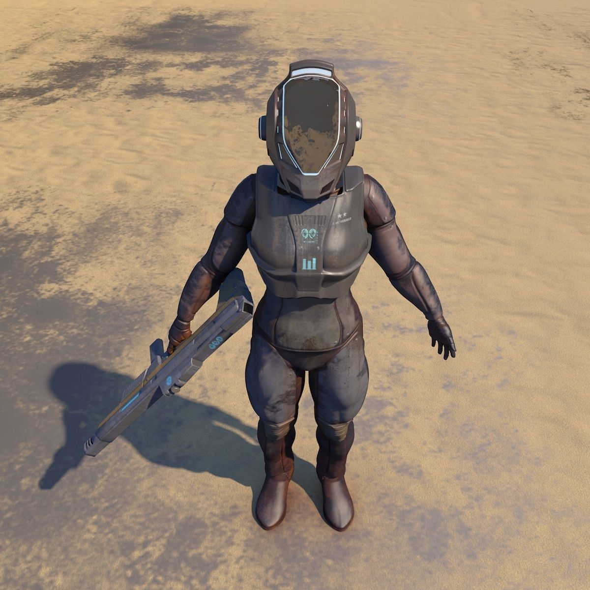 Space Soldier 3D model_1