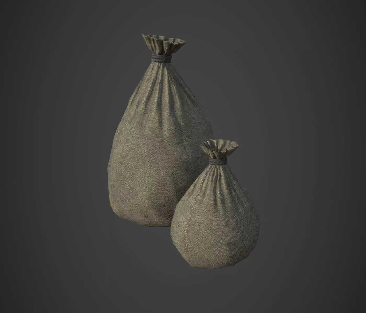 Sacks Low-poly 3D model_0
