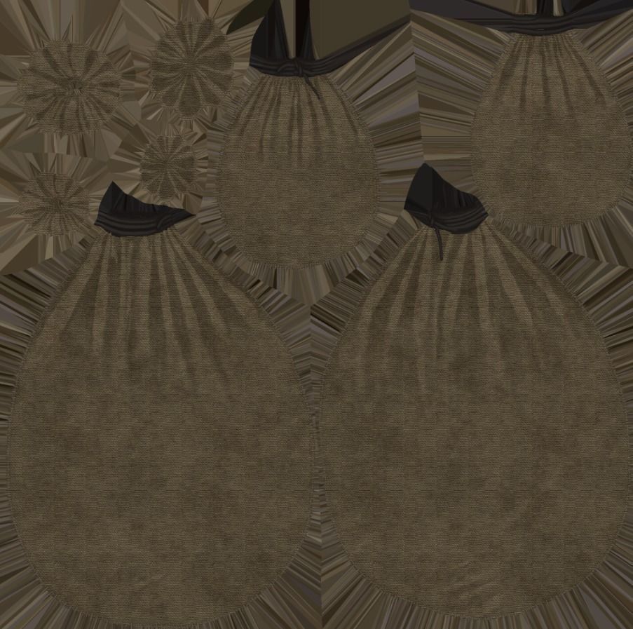 Sacks Low-poly 3D model_9