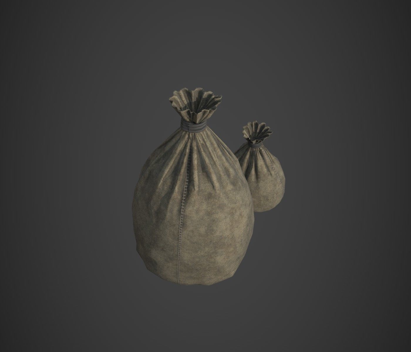 Sacks Low-poly 3D model_6