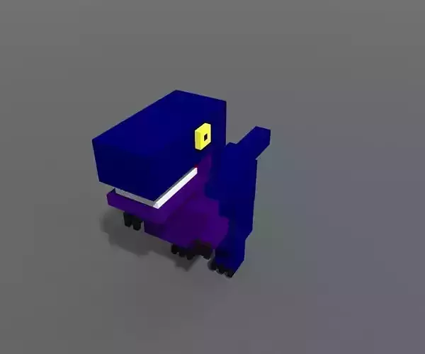 Voxel TyrannosaurusRex Low-poly 3D model