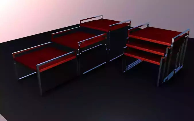 Zigon set of tables with tops
