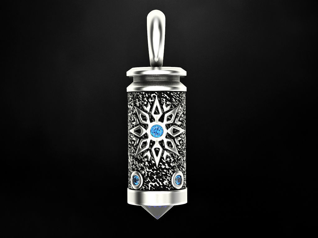 Pendant Jewelery bullet 3D print model_4