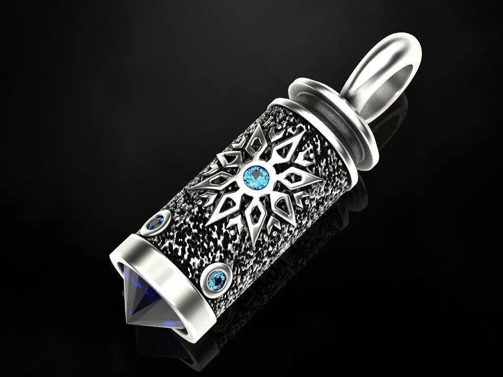 Pendant Jewelery bullet 3D print model_0