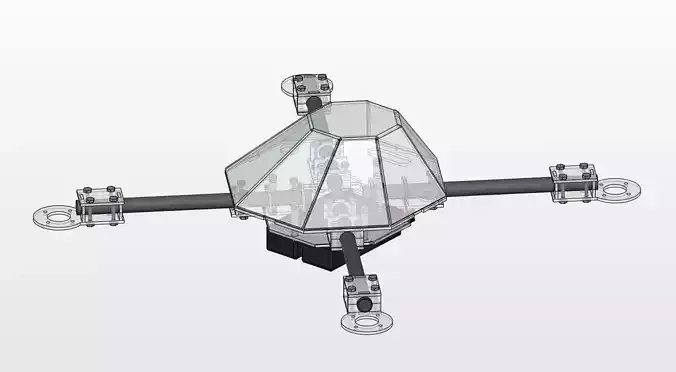 Quad Copter 3D print model
