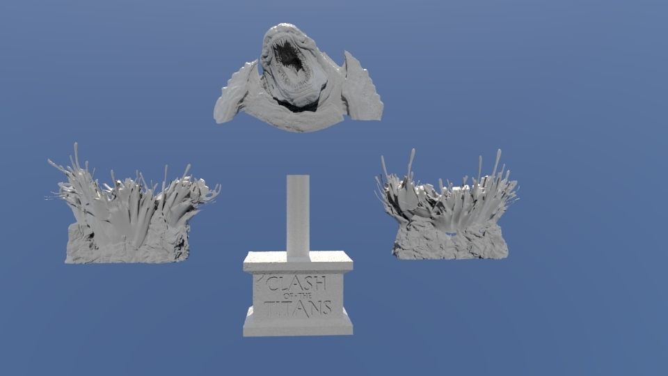Clash of the Titans - Kraken Bust 3D print model_4