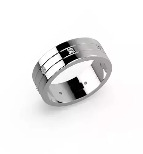 110422 R Triple ring for men 3D print model