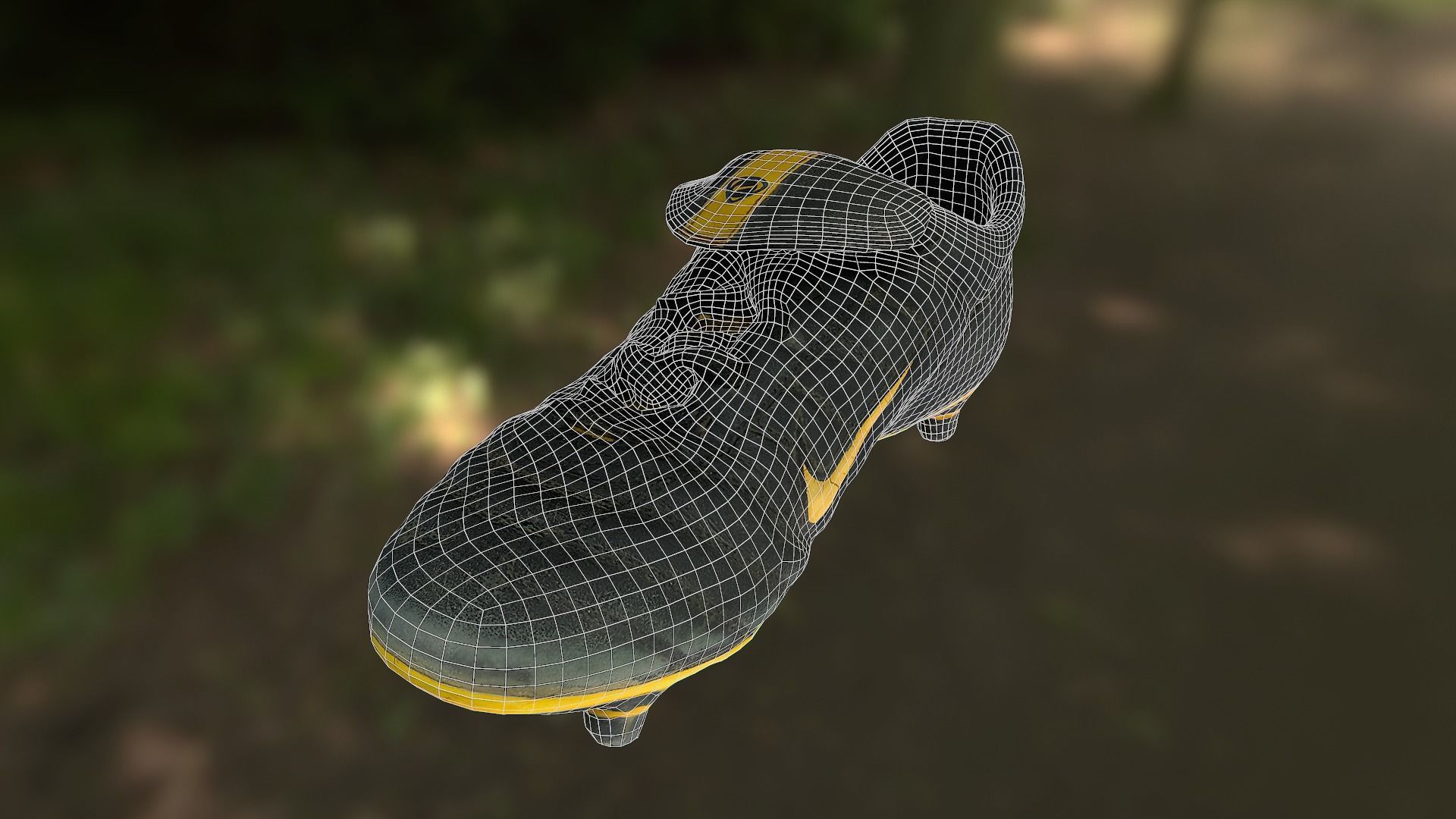 Soccer shoe low poly 3D model Low-poly 3D model_8