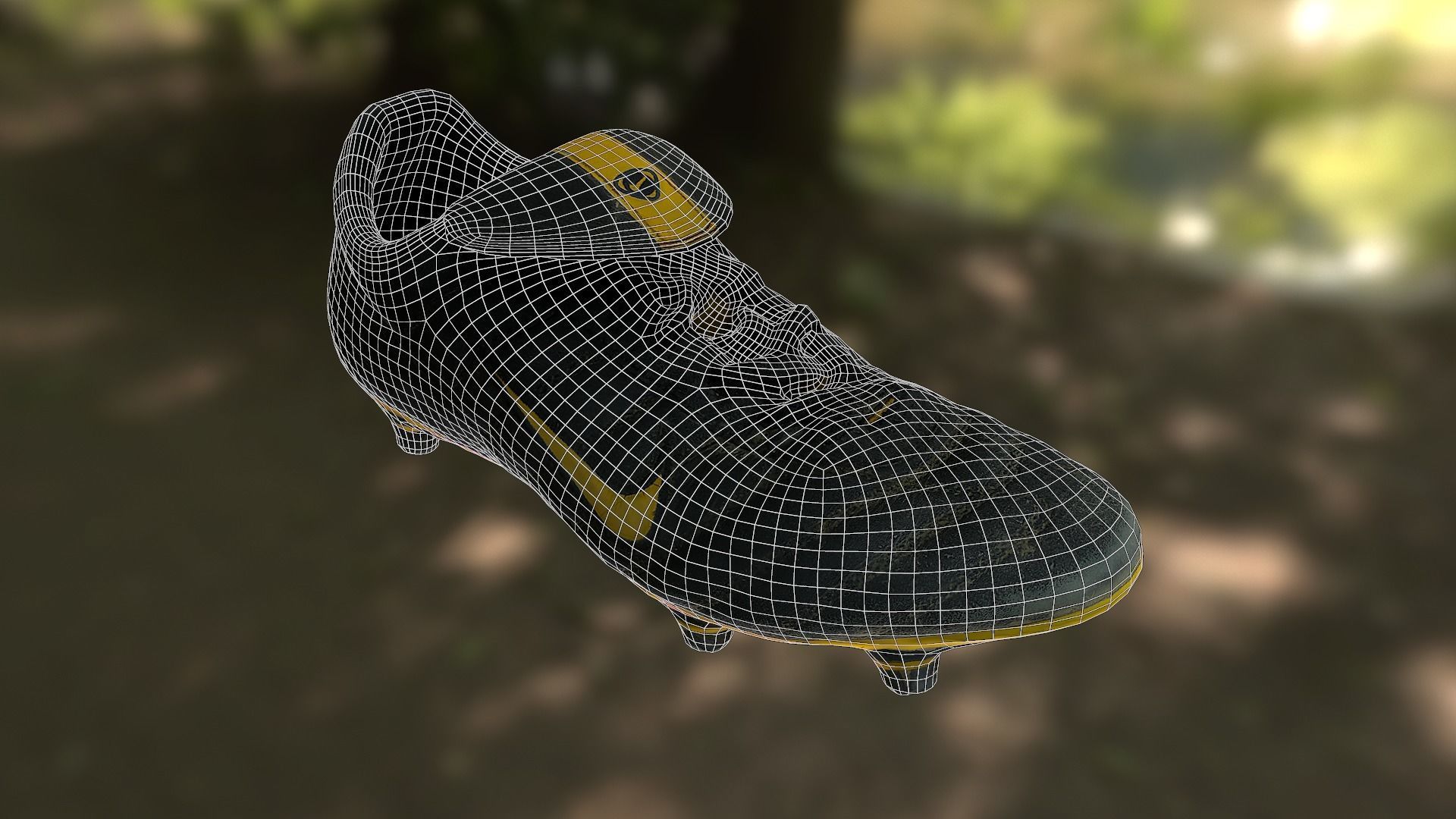 Soccer shoe low poly 3D model Low-poly 3D model_9