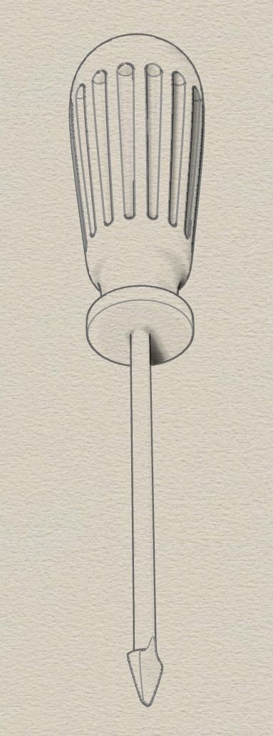Screwdriver plastic 3D model_2