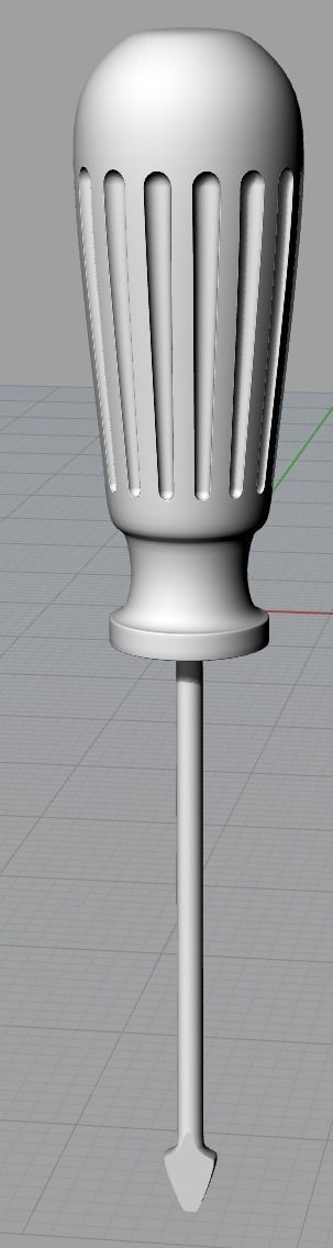 Screwdriver plastic 3D model_1