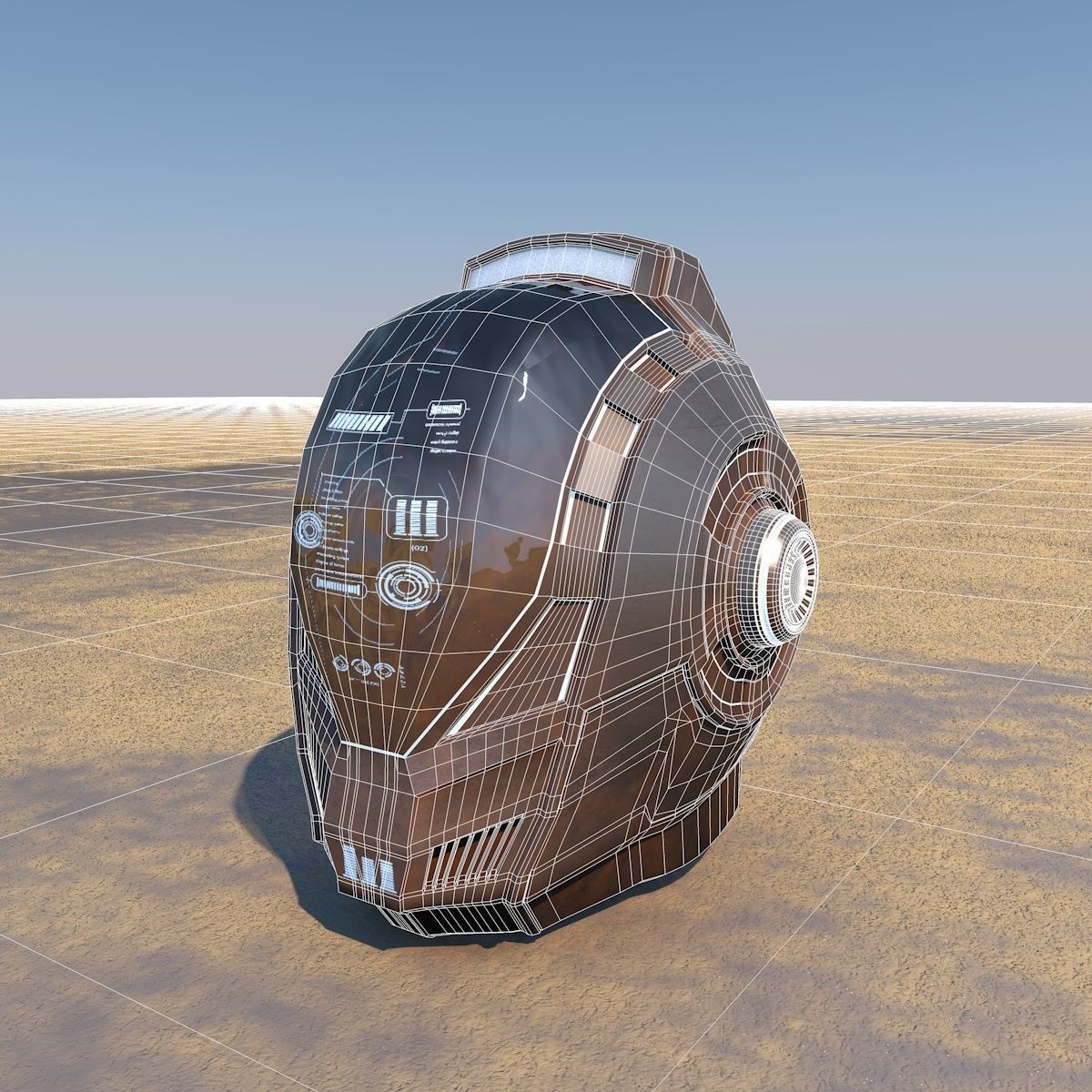 Space soldier set Low-poly 3D model_9