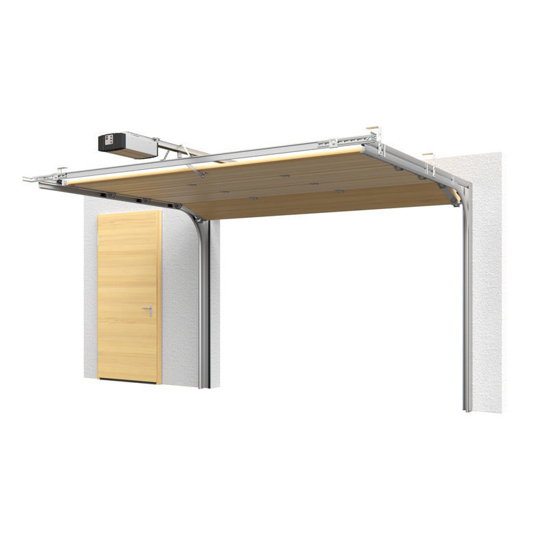 Sectional gates Hormann Wood open and closed 3D model_1