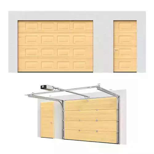 Sectional gates Hormann Wood open and closed