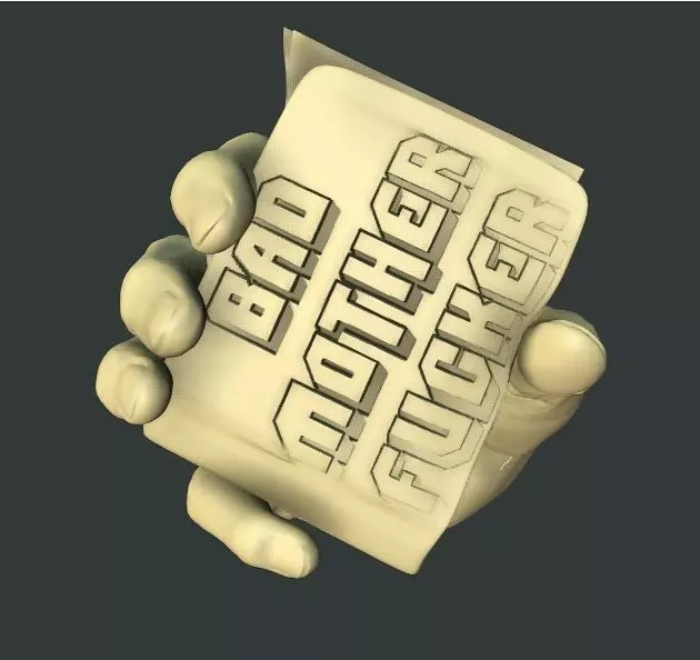 BMF Wallet Hands For Poseable Figure 3D print model