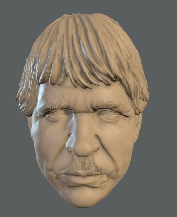 Charles Head For Poseable Figure 3D print model_2