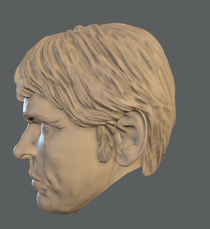 Charles Head For Poseable Figure 3D print model_3