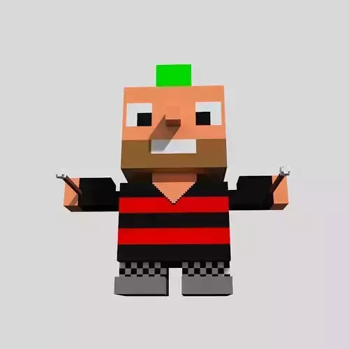 Voxel Punk Drummer