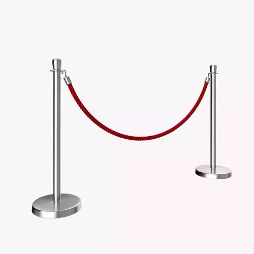Rope Barrier Post  3D model