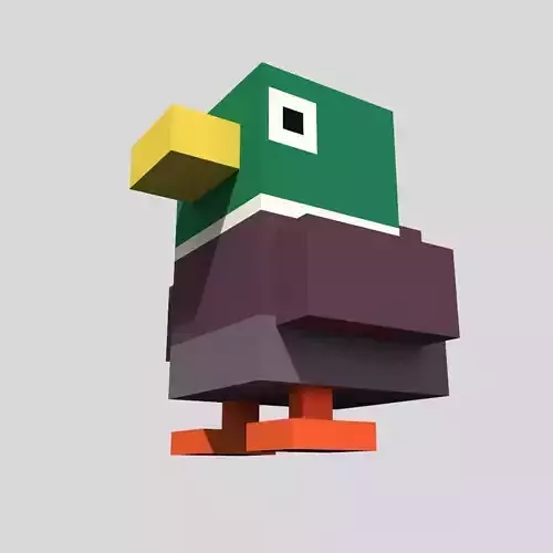 Voxel Green Duck