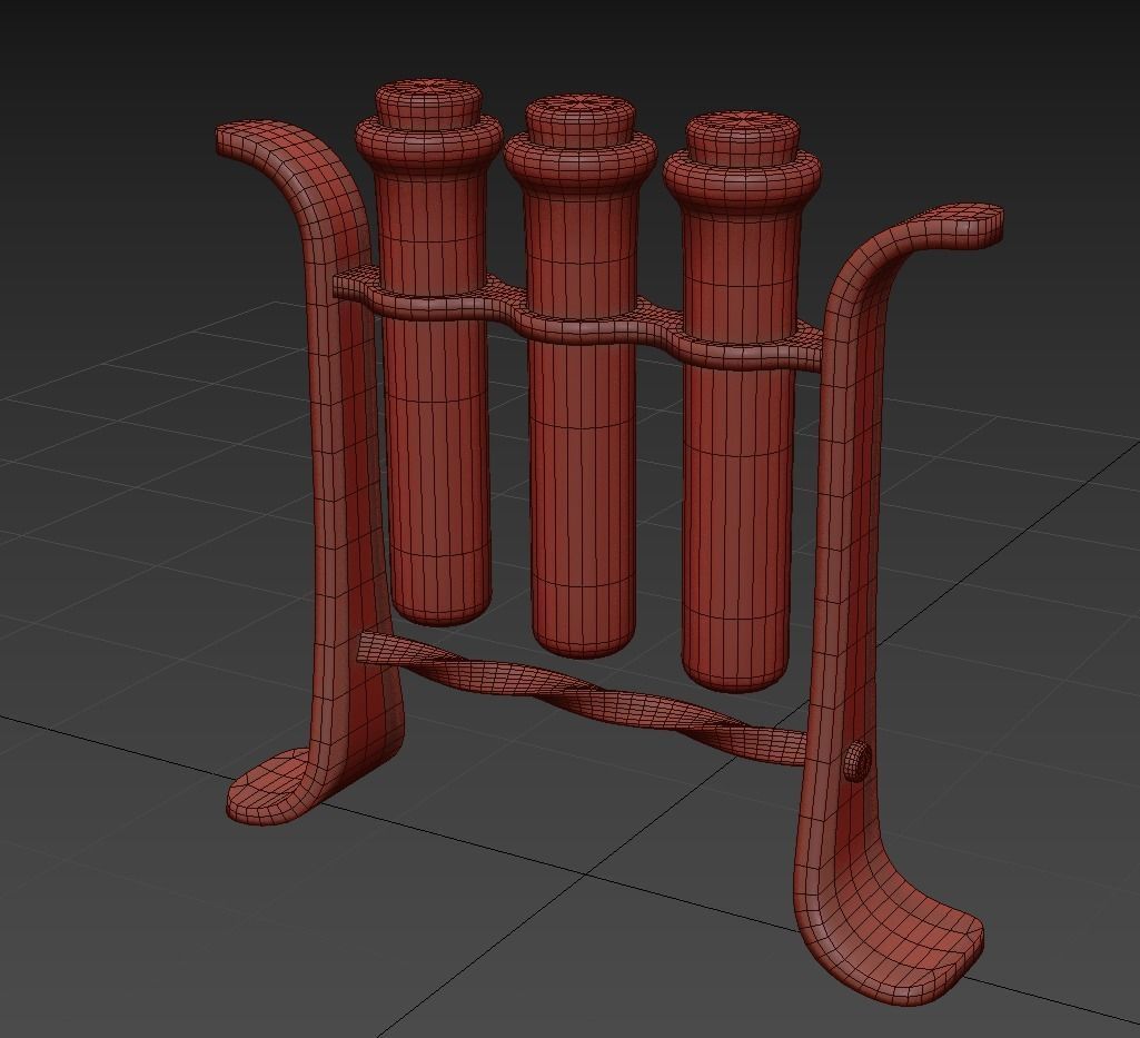 glass tubes with substances PBR low poly Low-poly 3D model_9