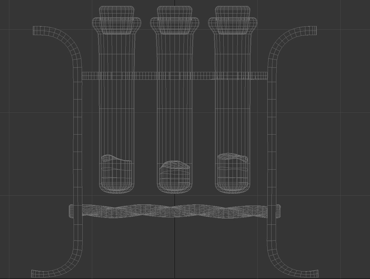 glass tubes with substances PBR low poly Low-poly 3D model_7
