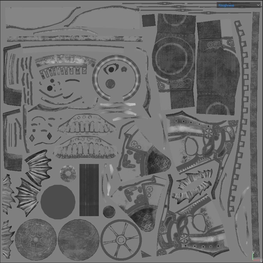 Fish Steampunk PBR low poly Low-poly 3D model_14