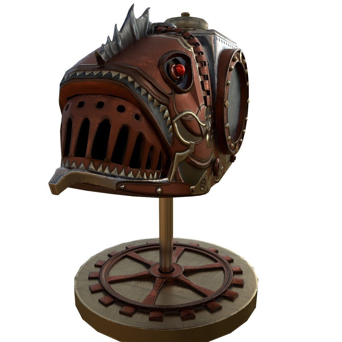 Fish Steampunk PBR low poly Low-poly 3D model_1