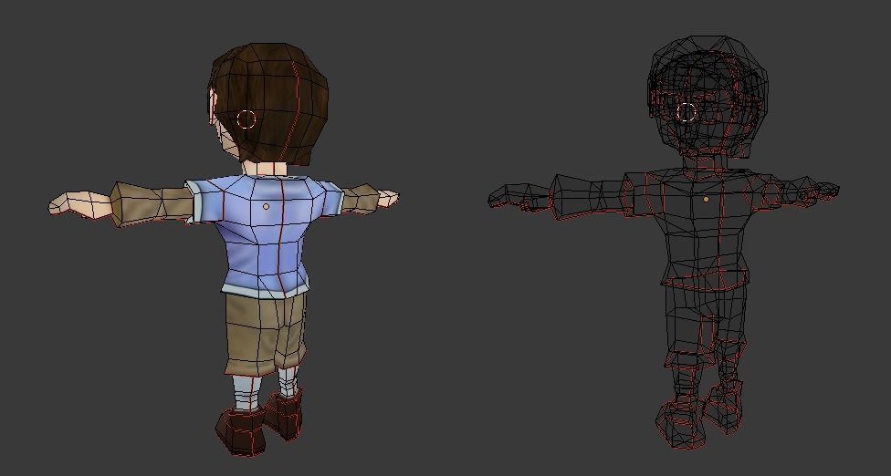 Low poly Medieval Boy Low-poly 3D model_5